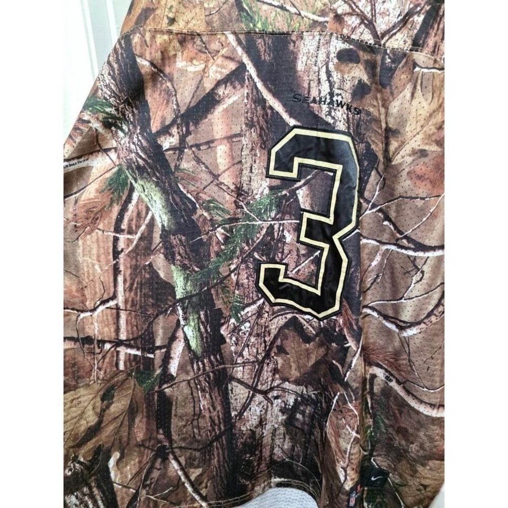Nike NFL Seattle Seahawks Men 52 Camouflage Jersey Wilson #3 Hiking Game - Picture 4 of 8